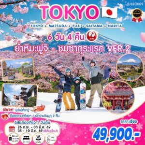 ทัวร์ญี่ปุ่น ย่ำหิมะฟูจิ ชมซากุระ 6 วัน 4 คืน